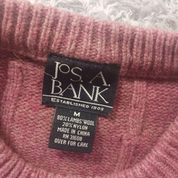 Jos. A. Bank Wool Blend Textured Knit Sweater Pullover Men's M Business Casual - Picture 2 of 8